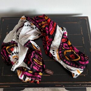 Adrienne Vittadini Colorful Abstract Patterned Scarf